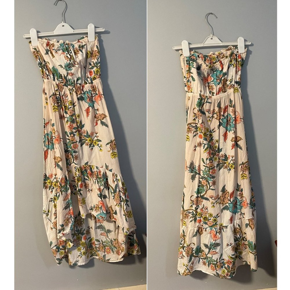 Plum Pretty Sugar Smocked Hi Low Dress | S | Boho